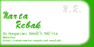 marta rebak business card